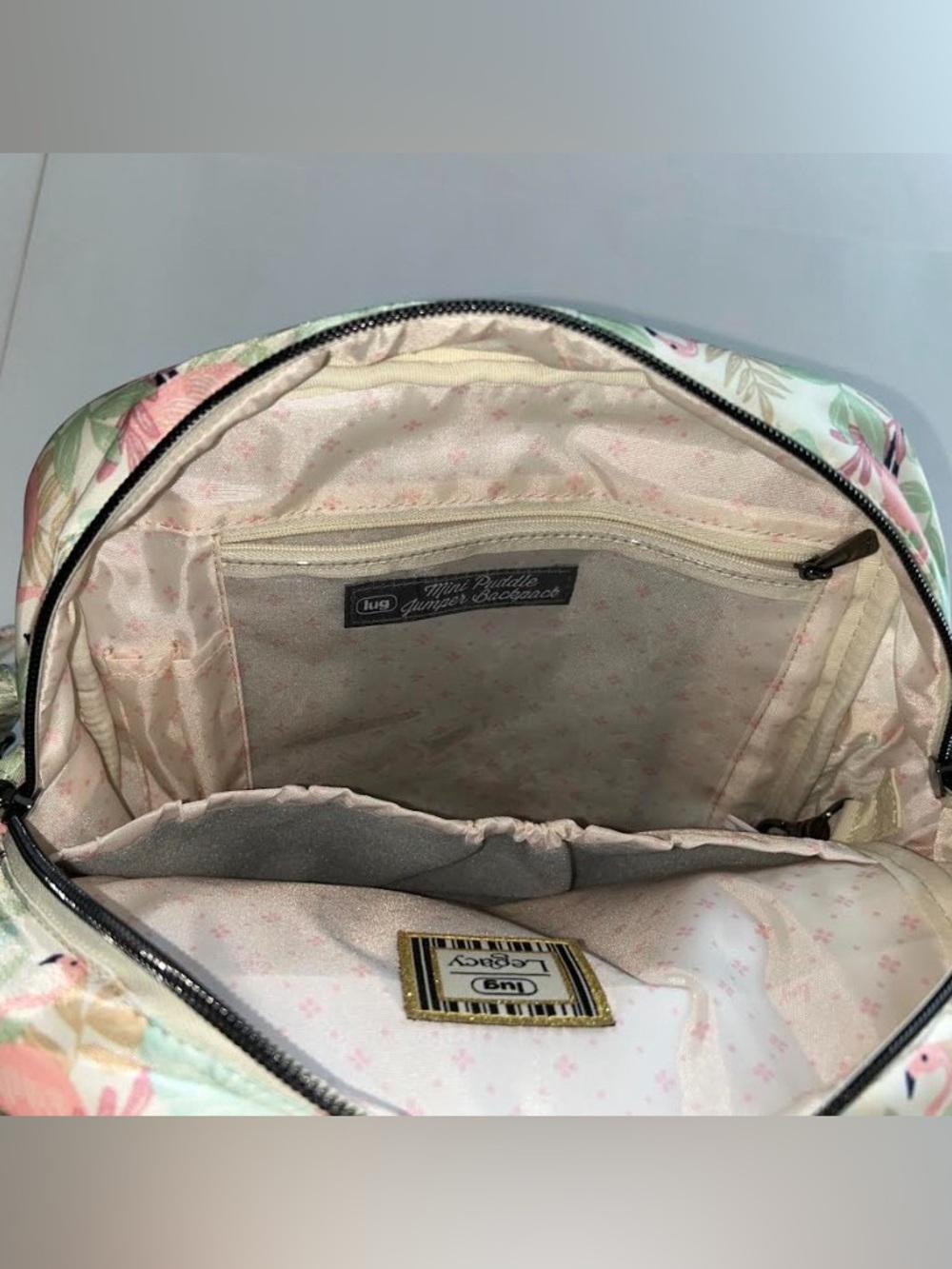Lug Legacy Collection Mini Puddle Jumper Convertible Tote Bag Flamingo Foliage - Picture 9 of 12